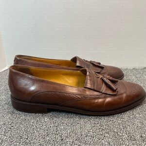 Johnston & Murphy Cellini Loafers Brown Leather Tassel Vintage Old Money Men 11